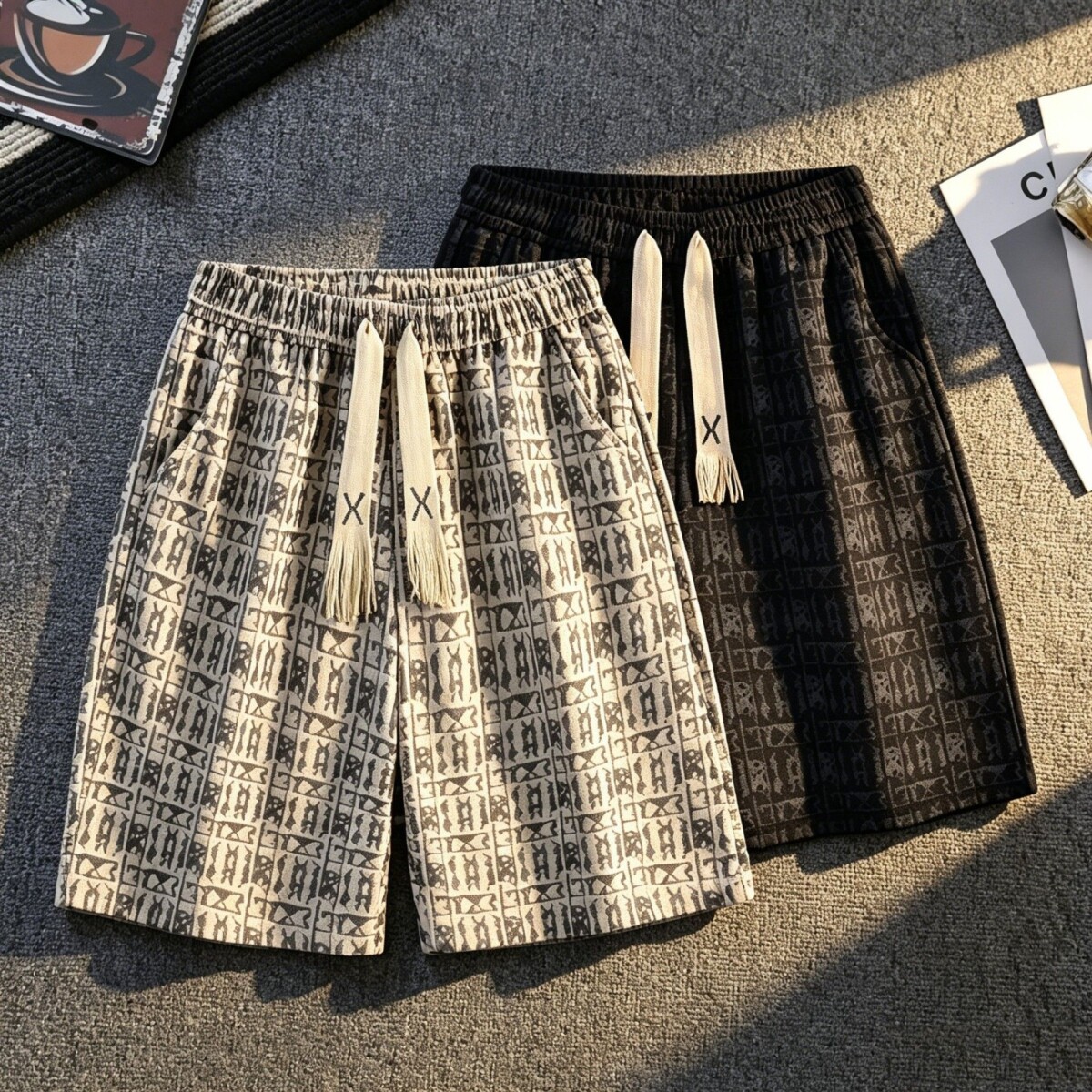 美式工装短裤男夏季2026新款潮牌青少年中裤子运动篮球宽松五分裤