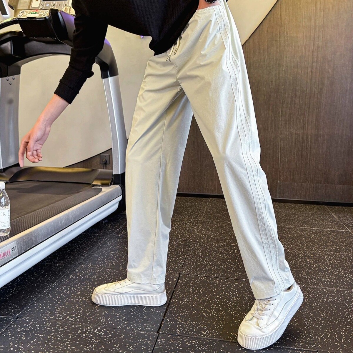 高级感直筒速干裤男春夏薄款运动裤痞帅男裤2026新款休闲裤子男款