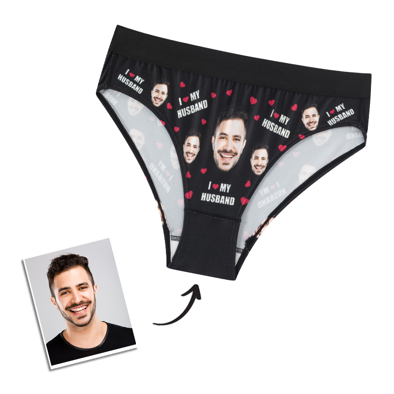 可定制男友头像印花女三角裤内裤