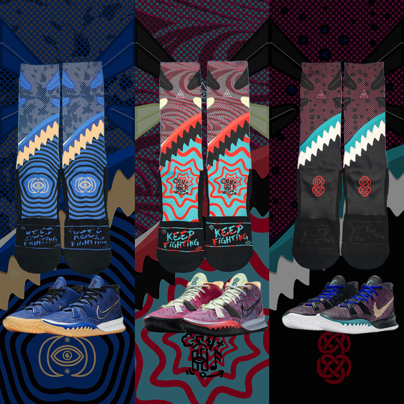 欧文中国年全明星鸳鸯黑蓝袜子