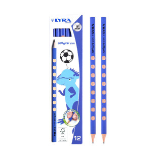 德国LYRA艺雅洞洞铅笔小学生儿童正姿无毒三角杆HB学生2H书写2b