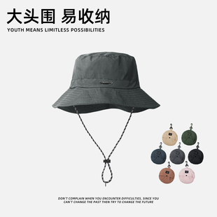 大头围帽子渔夫帽男登山帽秋冬户外男士钓鱼帽2025新款女徒步日系