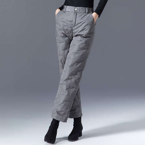 羽绒裤女冬外穿时尚直筒裤棉裤