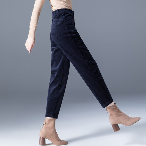 萝卜九分灯芯绒裤子凌丹娜