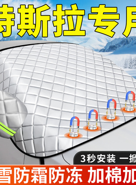 特斯拉ModelyModel3毛豆专用汽车遮雪挡冬天车窗前挡风玻璃防冻罩