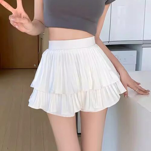 防走光百褶半身裙女夏季新款