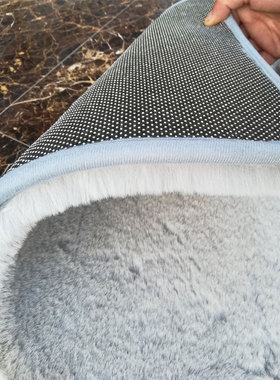 彷茶兔毛毯撸猫感客厅卧地室面大积满铺几毯床边毯高端地垫长毛绒