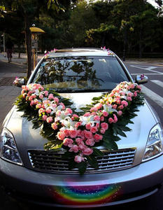 南京同城鲜花速递下关花店/V形婚礼花车婚庆花车婚车装饰/手捧花