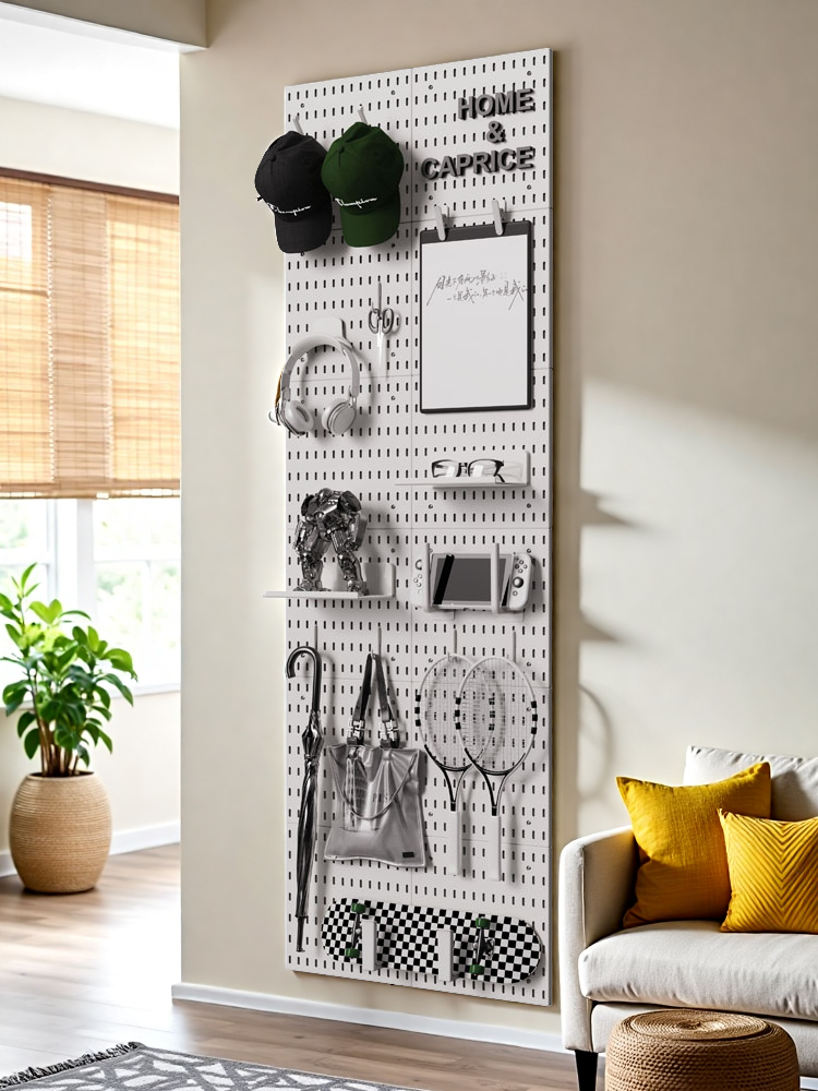 无冲孔板壁工具形状壁储物架自定义入口门廊阻挡存储展示架