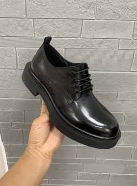 男鞋增高正装商务皮鞋亮面夏季新款办公日系圆头英伦时尚百搭结婚