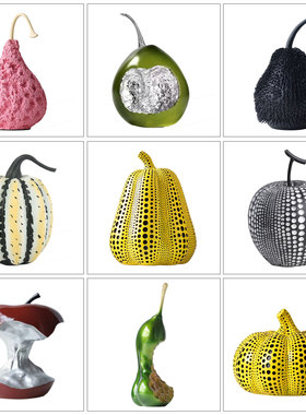 现代极简艺术仿真水果南瓜摆件