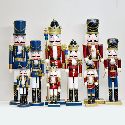 俄罗斯胡桃夹子木偶士兵50cm木质模型新年装饰品家居摆件跳舞道具