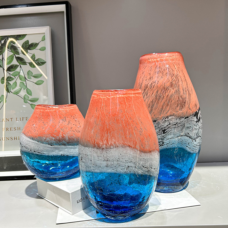 样板房大理石纹花瓶高端