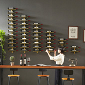 创意红酒瓶壁挂工业风墙面装 饰酒吧饭店火锅餐饮店葡萄酒架壁挂架