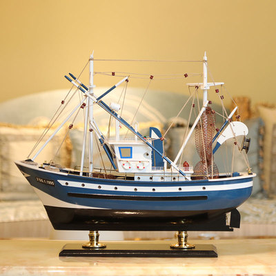 一帆风顺地中海实木帆船模型摆件