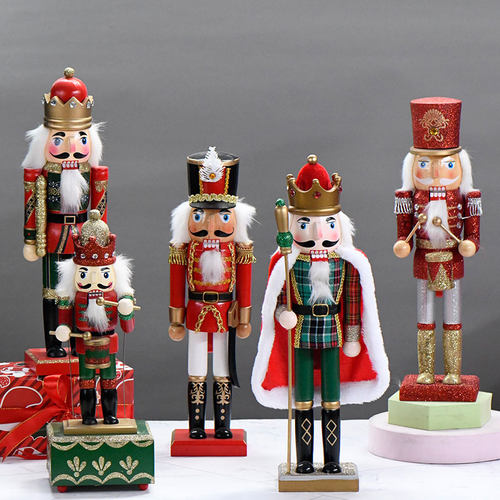 欧式圣诞树装饰胡桃夹子木偶摆件