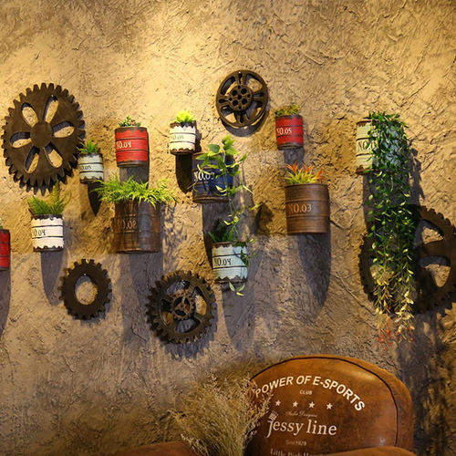 工业风复古壁挂花器花盆