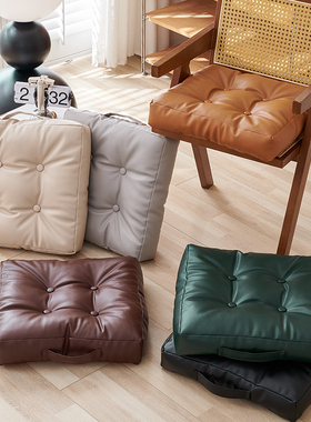 PU皮质蒲团坐垫加厚懒人沙发阳台坐墩榻榻米飘窗台坐凳方形椅垫