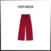 627 糯羊绒弯刀闪金阔腿裤 玉米粉丝专享