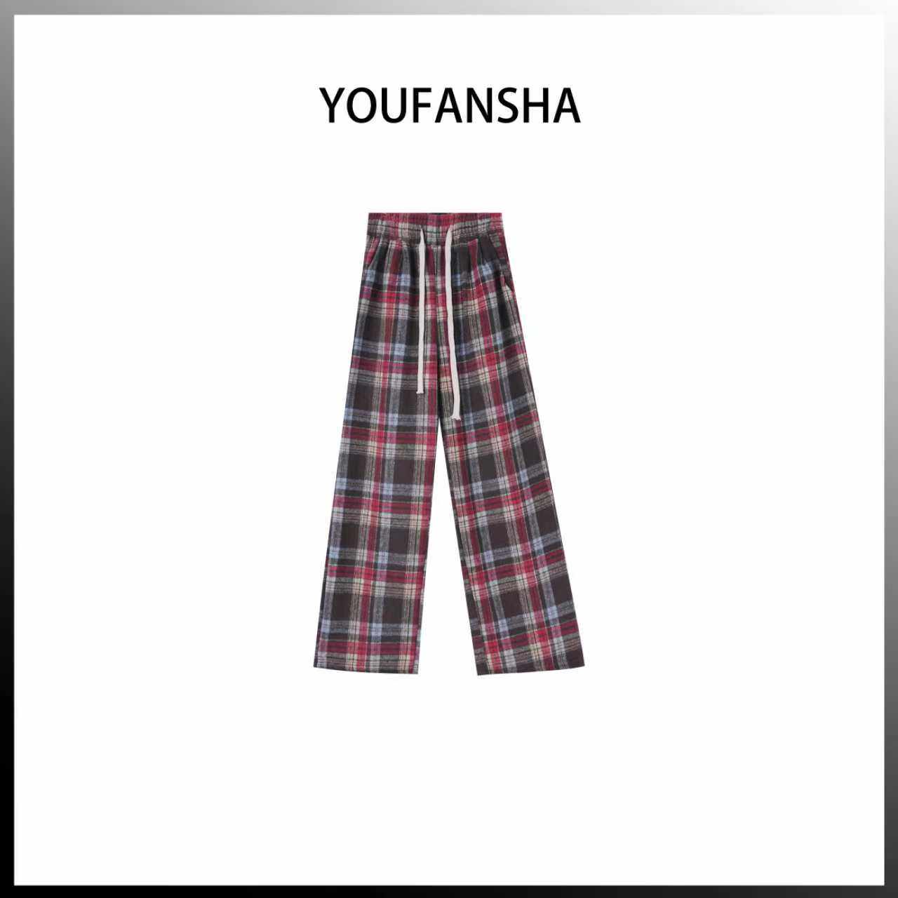 【收官盛典】复古磨毛格子裤