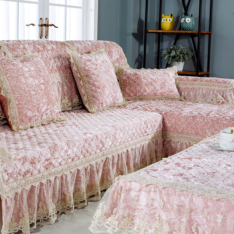 欧式金丝绒沙发垫 四季通用加厚防滑真皮布艺全包沙发套罩巾 定做