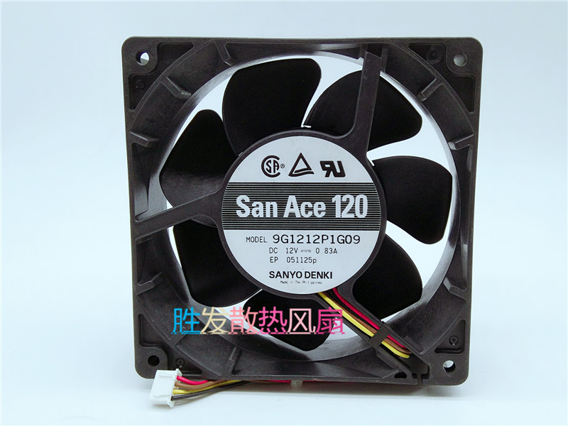全新风扇 三洋 12038 12V 0.83A 9G1212P1G09 大风力 烧烤换气用