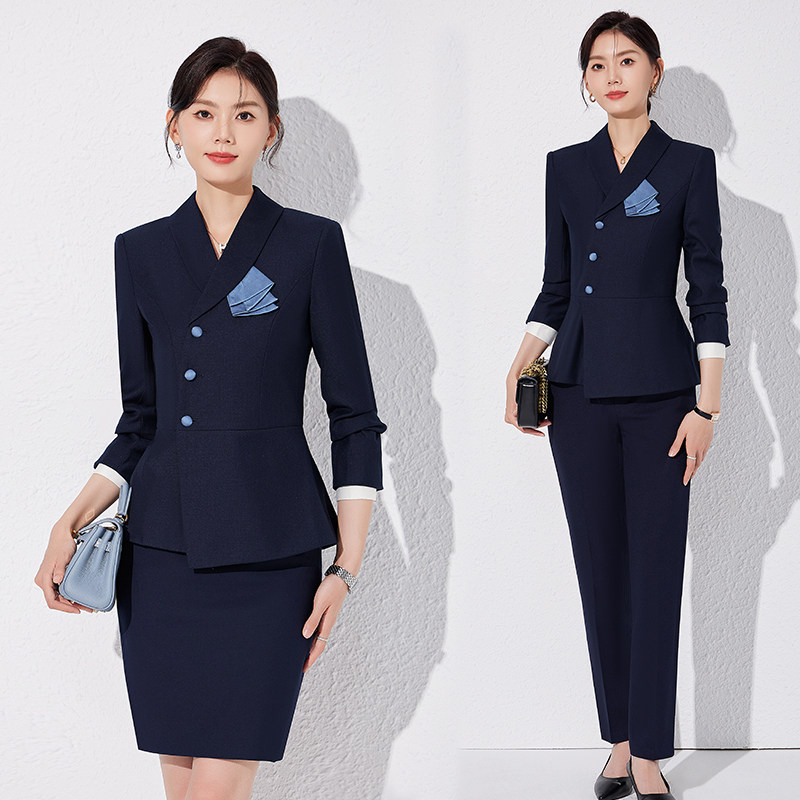 职业西装套装女2025秋季新款工装酒店前台珠宝店售楼部工作服高端