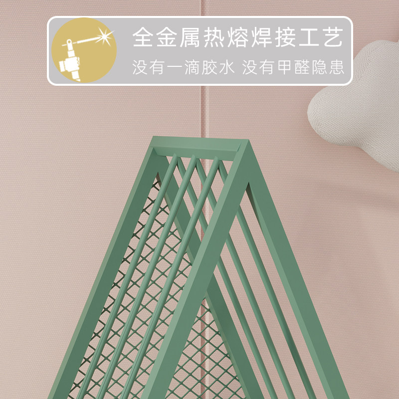 圣诞树儿童书架收纳架一体家用铁艺宝宝绘本架玩具落地阅读置物架