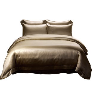 康煌真丝四件套100桑蚕丝被套床单床上床品丝绸四件套蚕丝四件套