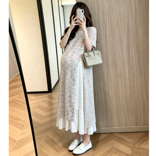 休闲夏季短袖+裙子彩色套装