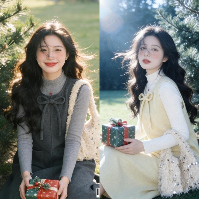 孕妇套装减龄蝴蝶结毛呢加绒背心裙简约针织打底衫2025年百搭女,孕妇装/孕产妇用品/营养,套装,淘宝优惠券,粉丝福利购,淘宝优惠卷