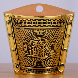 纯供奉黄铜壁挂炉香炉拜神插香蜡烛挂墙壁炉祭拜天神门口灶君天官