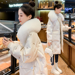 白鸭绒羽绒服女款2026年冬季新款中长款时尚高级感加厚长款外套