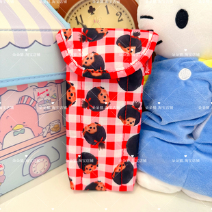 少女心可爱卡通蒙奇奇眼镜收纳包便携夹棉内胆袋墨镜太阳镜收纳袋