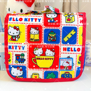 日系新款KT猫卡通可爱折叠化妆包大容量旅行便携防水挂钩洗漱包