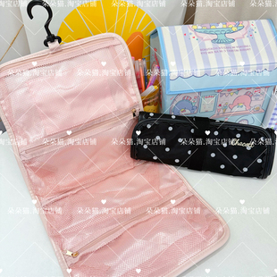in少女心卡通可爱芭蕾舞足尖鞋包多用卷帘收纳包波点网纱包带挂钩