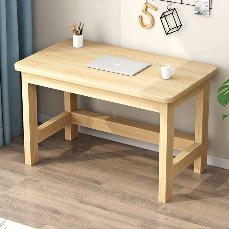 实木电脑桌卧室家用小型书桌学生学习写字桌办公工作台长方形桌子