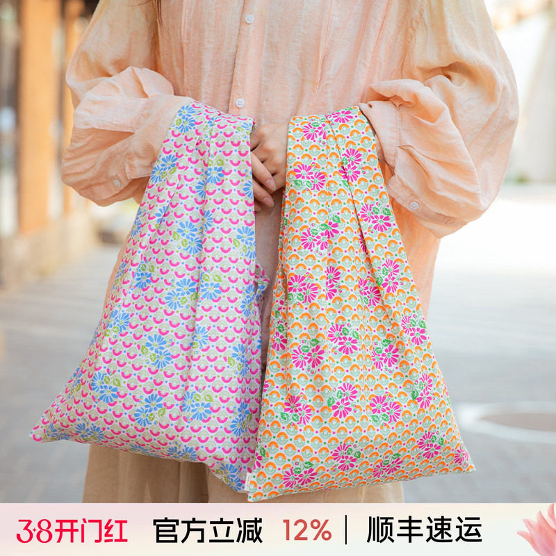 阳春小镇手拎包杂物女大容量纯棉通勤上班小众高级感手提袋购物袋