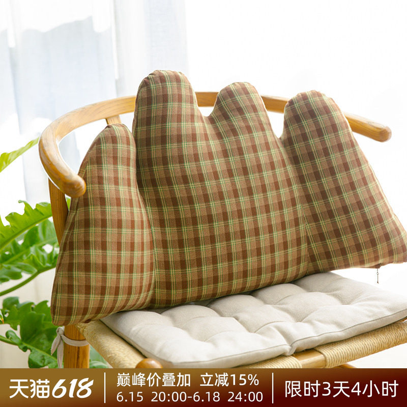阳春小镇腰枕靠垫办公椅靠背垫工位腰靠垫护腰座椅腰托可拆洗久坐