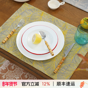 阳春小镇餐垫隔热垫高级感轻奢新款家用防滑棉装饰一人食西餐定制