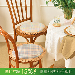 通用红木中式 阳春小镇椅垫坐垫家用四季 实木加厚餐椅防滑圆形座垫