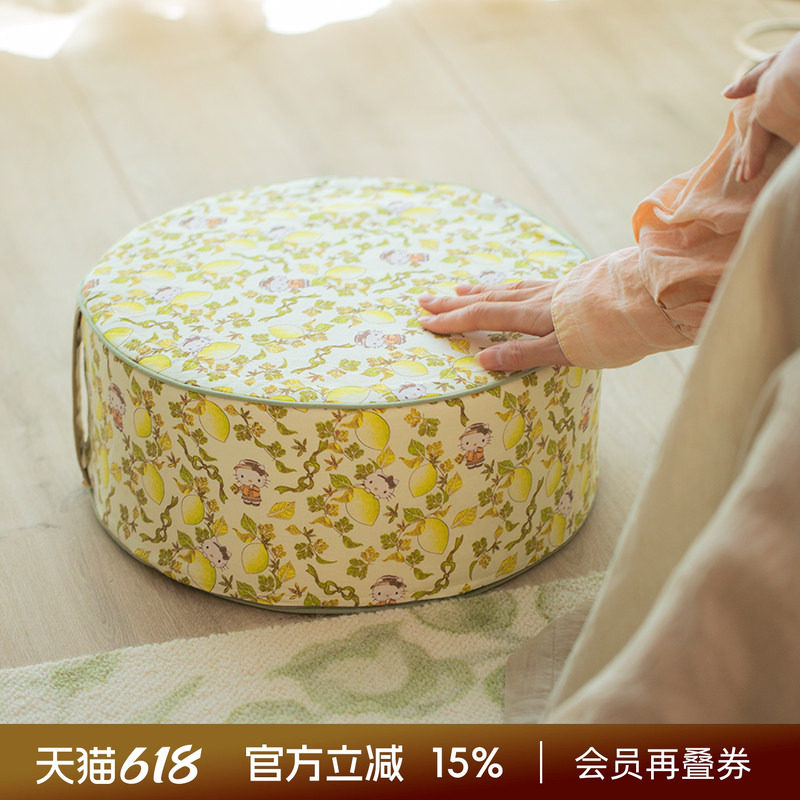 阳春小镇地上小坐墩客厅懒人榻榻米蒲团棕榈换鞋凳脚凳矮坐墩加厚
