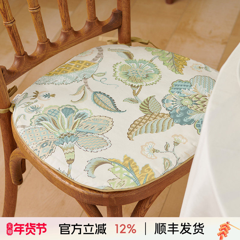 阳春小镇家用餐椅垫坐垫椅子垫四季通用欧式餐桌加厚坐椅垫纯棉,居家布艺,椅垫,淘宝优惠券,粉丝福利购,淘宝优惠卷