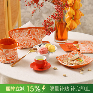 阳春小镇布艺收纳筐信封包糖果盒抽纸盒家用零食杂物干果钱包红包