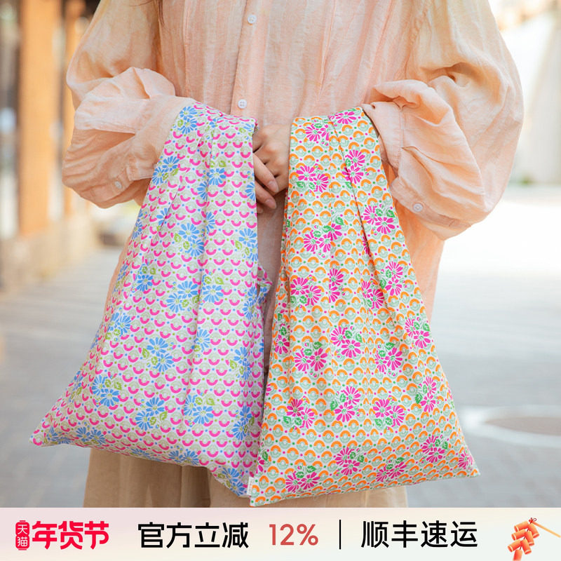 阳春小镇手拎包杂物女大容量纯棉通勤上班小众高级感手提袋购物袋