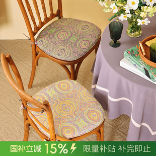 通用红木中式 阳春小镇餐桌椅垫家用坐垫座垫办公室四季 马蹄形棉