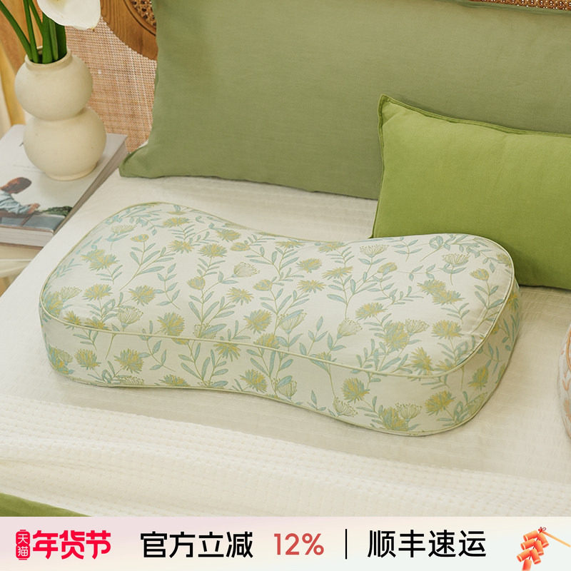 阳春小镇荞麦壳曲线枕头颈椎睡眠专用荞麦皮成人睡觉家用单人,床上用品,功能枕/保健枕/养生枕,淘宝优惠券,粉丝福利购,淘宝优惠卷