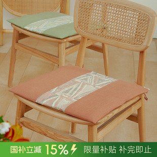 通用防滑喜庆办公室凳子椅座垫餐椅垫 阳春小镇坐垫椅子垫家用四季