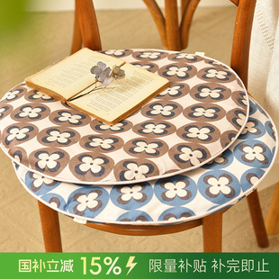 通用红木中式 阳春小镇椅垫坐垫家用四季 实木加厚餐椅防滑圆形座垫
