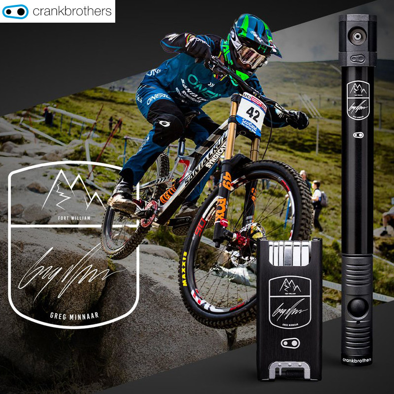 美国Crankbrothers Klic HV Gauge 磁吸带软管气压表便携式打气筒